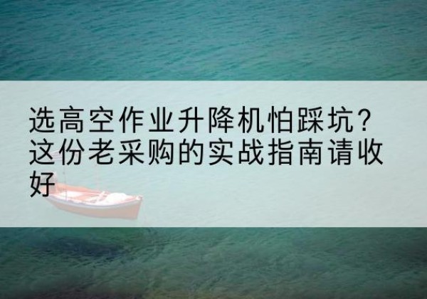 石家庄高空作业升降机厂家推荐-选高空作业升降机怕踩坑？这份老采购的实战指南请收好